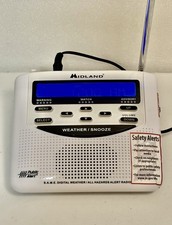 Midland WR-120EZ Weather Alert Radio; Tornado Warning, Storm, Hurricane W/Cord