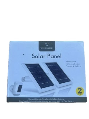Wasserstein Ring Spotlight Cam/Ring Stick Up Cam Battery White Solar Panel 2-Pk