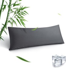 Bamboo fibre cooling pillowcase, zip closure, single piece