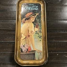 VINTAGE PRINTED 1972 COCA-COLA ADVERTISING METAL TRAY 1916 WWI GIRL ELAINE IMAGE