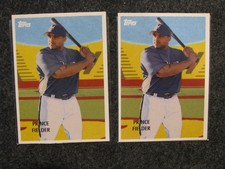 (2) Prince Fielder 2008 TOPPS TRADING CARD HISTORY Baseball Cards #TCH4