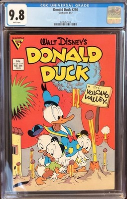 DONALD DUCK #256 CGC 9.8 WP NM/M Gladstone 1987 RARE! Volcano Valley!   