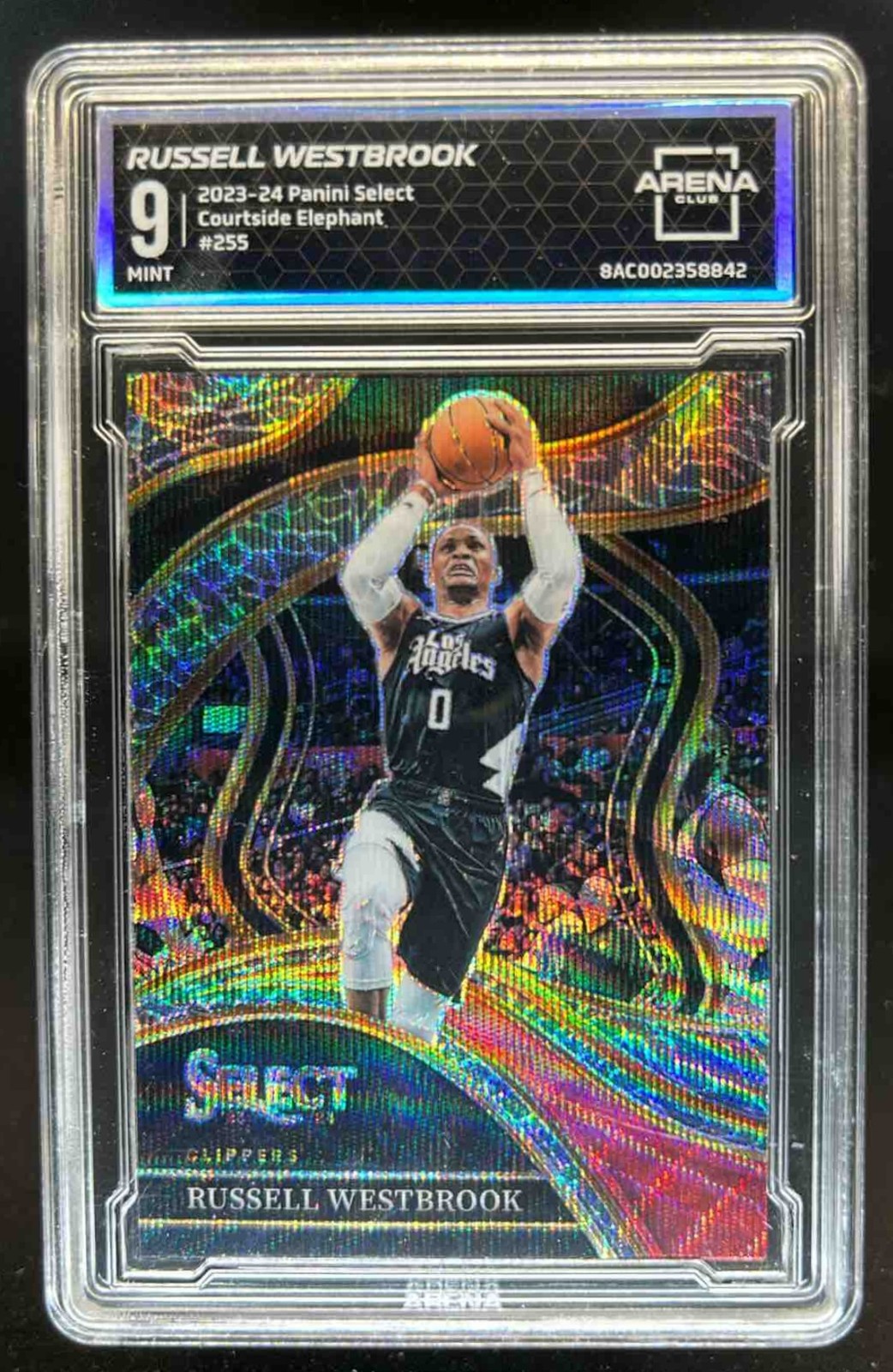 2023-24 Select Russell Westbrook Elephant Prizm SP Courtside #255 Clippers AC 9
