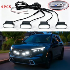 4pcs Smoked Raptor White Led Marker Front Grille Grill Light Kits For Honda Cr-v 4pcs Smoked Raptor White Led Marker Front Grille Grill Light Kits For Honda Cr-v