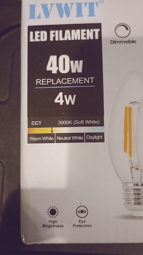 LVWIT 6 Bulbs LED FILAMENT Dimmable 40w REPLACEMENT 4w Soft White E26 Soft white - Picture 2 of 5