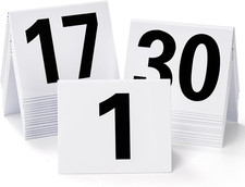 30 Pack Table Numbers 1 30 Acrylic Tent Cards Double Sided Restaurant Event