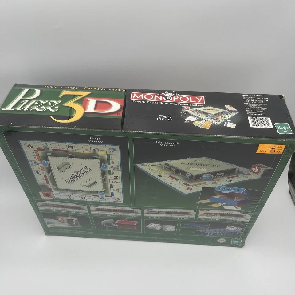 Monopoly Puzz 3D Puzzle Juego de Mesa De Colección 1998 NUEVO SELLADO Hasbro Coleccionable Foto 4 de 4