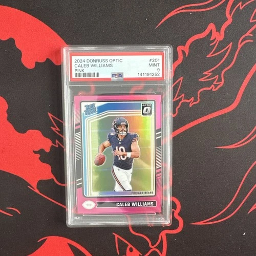 New Listing2024 Donruss Optic Caleb Williams Pink Rated Rookie #201 Bears PSA 9