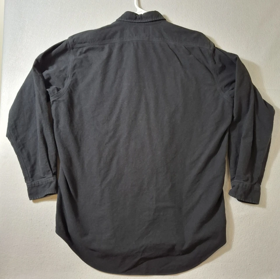 Camisa de trabajo Polo Ralph Lauren peto para hombre grande negra abotonada vintage usada en excelente estado Foto 4 de 4