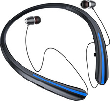 Neckband Retractable Bluetooth Headphones 2026 Upgrade - Wireless Headset with M