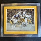 Jack Lambert Pittsburgh Steelers Signed 16x20 Photo 23x27 Frame Player Cert