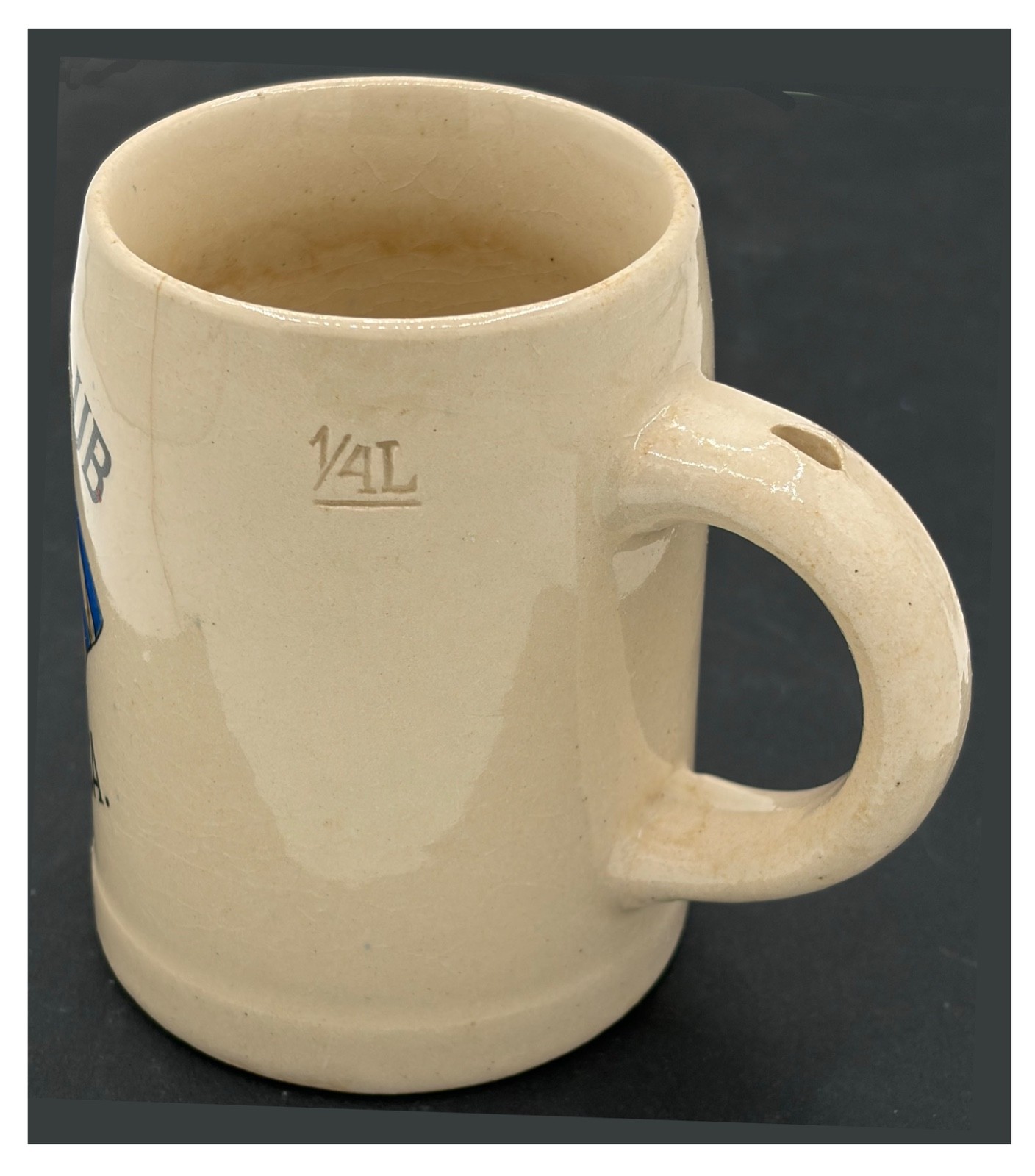 Antique AMERICAN CLUB HAVANA CUBA Mug  Made in Germany  US & Cuban Flags