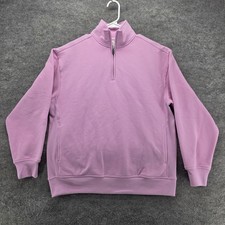 Athleta Sweatshirt Womens XS Purple Pullover 1/4 Zip Pockets Fleece Mock Neck