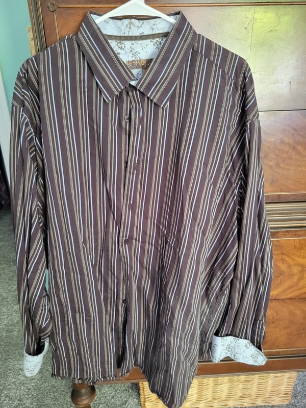 Mens 3X Blue Long Sleeve Dress Shirt