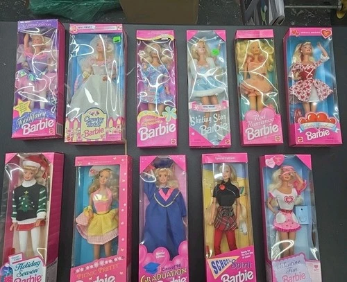 Mattel Barbie Special Edition Dolls - Vintage 1990’s Barbie Lot NRFB