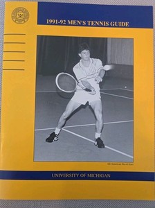1991-92 Michigan Wolverines Men's Tennis Media Guide David Kass Mitch Rubenstein