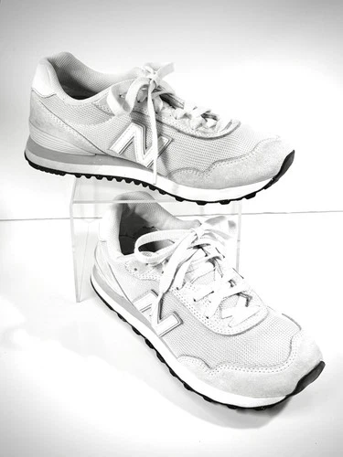 NEW BALANCE 515 RETRO WALK/RUN SNEAKERS -WOMEN'S SIZE 7- WL515WHT- SUEDE & MESH