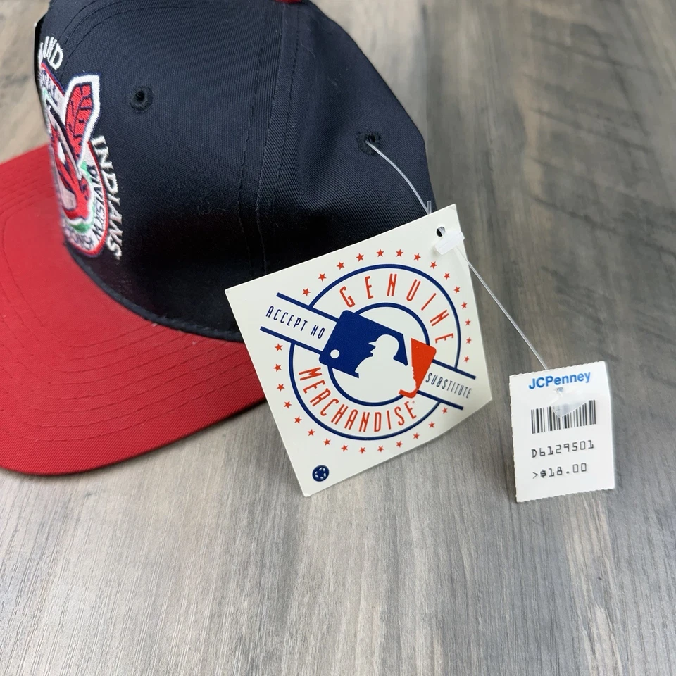 Cleveland Indians Vintage 1995 Central Champions Starter Snapback Gorra Sombrero - Nuevo con Etiquetas Foto 4 de 4