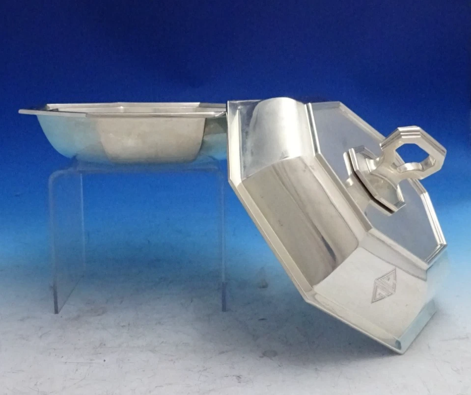 Plato vegetal Fairfax de Durgin-Gorham de plata esterlina cubierto con mango (#8622) Foto 4 de 4