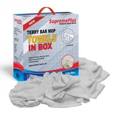 New Terry Bar Mop Towels – Bulk White Rags for Bars & Home – Compressed Boxes