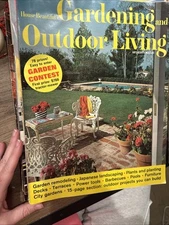 Vintage House Beautiful Gardening & Outdoor Living Magazine 1972  decorating ads