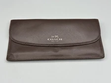 Coach Darcy Leather Soft Wallet Mahogany Slim Envelope Organizer F50428