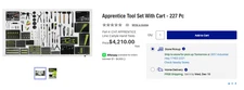 NAPA Apprentice Tool Set With Cart - 227 PC