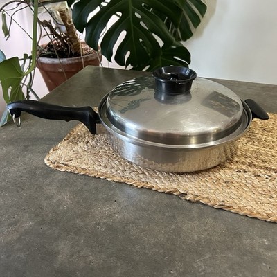 Chef s Ware Townecraft 11  Skillet T304 Multi Core 5 Ply Stainless Pan W/Lid
