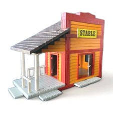 Exin Far West Stable construction Building playset 1980s complete Western Vtg