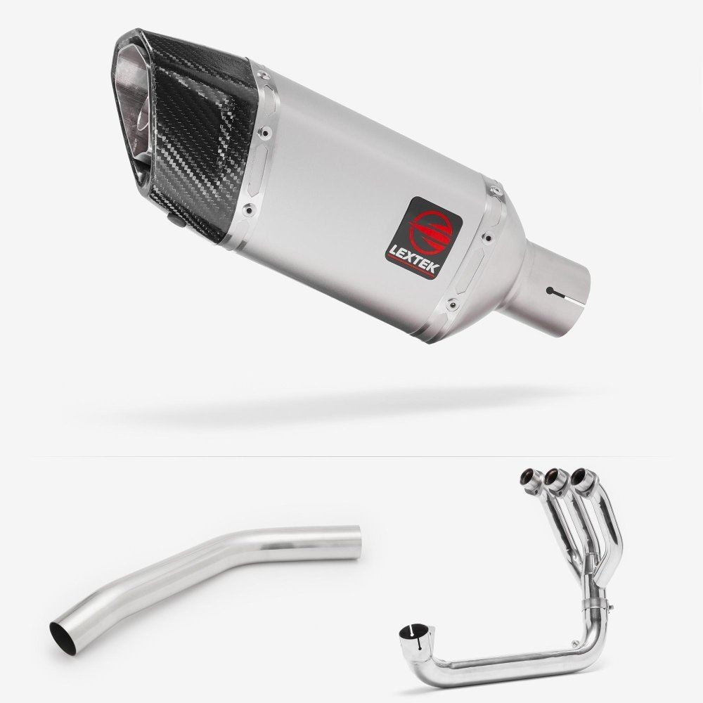 Lextek SP5 Exhaust System 200mm for Triumph Tiger 800 (10-21)