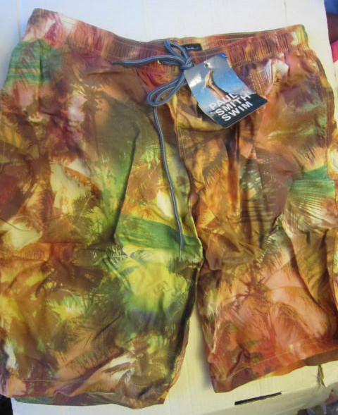 PAUL SMITH Floral Bleached Jungle Photo Short Swim Trunk  XL afxa-475l-u175 NWT