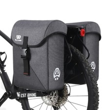 WEST BIKING Wasserdichte Fahrrad Rack Pack Set mit doppelter Fahrradtasche 35L