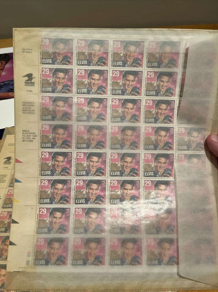 U.S. Stamps 2721 Elvis Presley Commemorative Lot 3 Sheets 29 Cent Block FD Stamp - Image 4 of 4