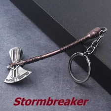 Marvel Avengers Thor's Axe Stormbreaker Keychain Pewter Metal Keyring Cosplay 