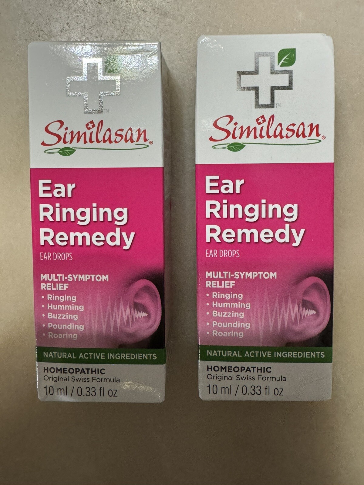 (2) Similasan Ear Ringing Remedy Ear Drops Multi-Symptom Relief 10ml .33oz 03/28