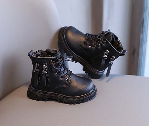 Toddler Kid Girl Boy Shoes Ankle Boots Baby Child Waterproof Lace Warm Fur Shoes - Picture 8 of 29