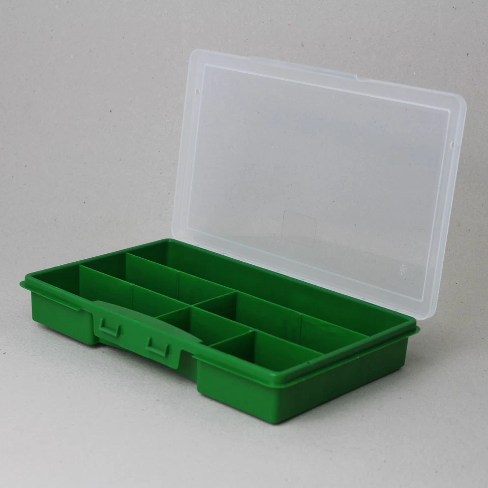 10 Sortierbox Kleinteilemagazin Stapelbox Stapelkiste Schrauben Dichtung B6 grün