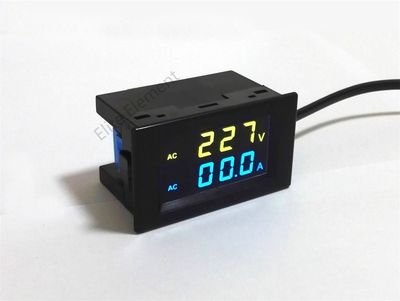 AC Colour LCD Panel Meter 0-50A 80-300V Current Voltage With AMP Transformer MZ