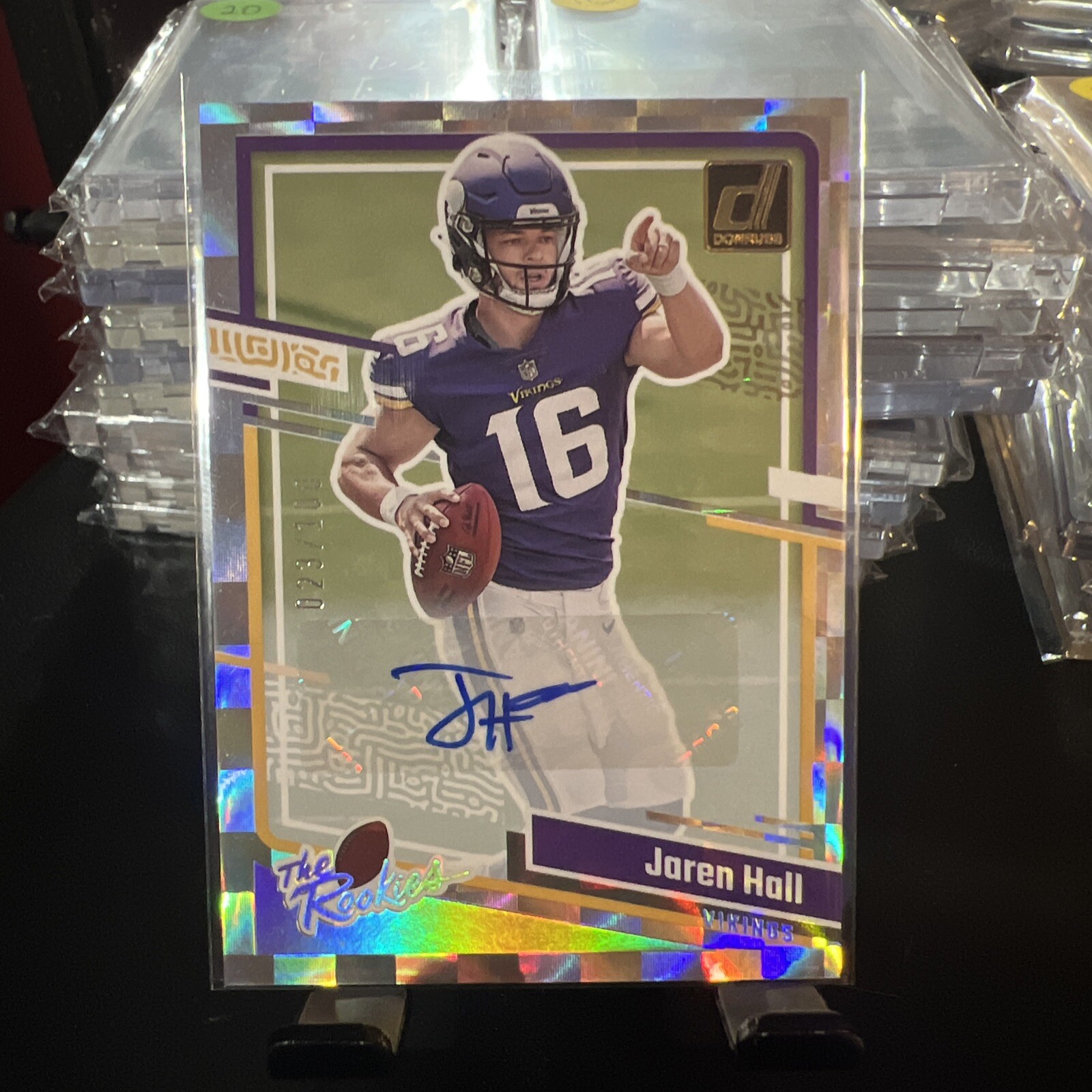 Jaren Hall 2023 Donruss The Rookies Auto Autograph RC Vikings #23/100 C13
