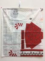 Nina's Christmas Bunny Fabric Panel Pattern By Daisy Kingdom 1991 Red White Nina's Christmas Bunny Fabric Panel Pattern By Daisy Kingdom 1991 Red White