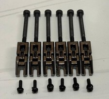 A Set of 6 SIX EDGE TREMOLO Saddles In COSMO BLACK Made In Japan