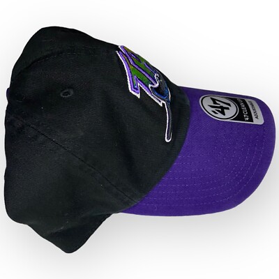 Tampa Bay Devil Rays '47 Brand Black Purple Clean Up