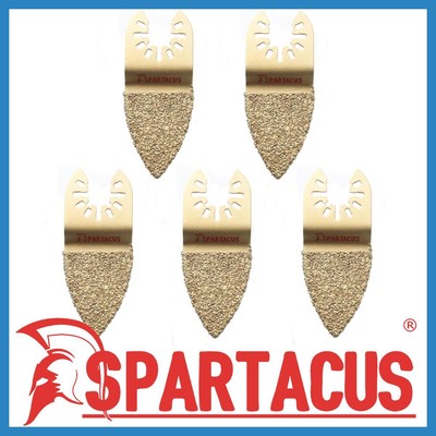 5 x Spartacus 35mm Carbide Multitool Finger Rasp Grout Mortar Remover ...
