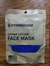 OFFICIAL NEW SEALED Solid Blue Washable supima Cotton Face Mask Covering