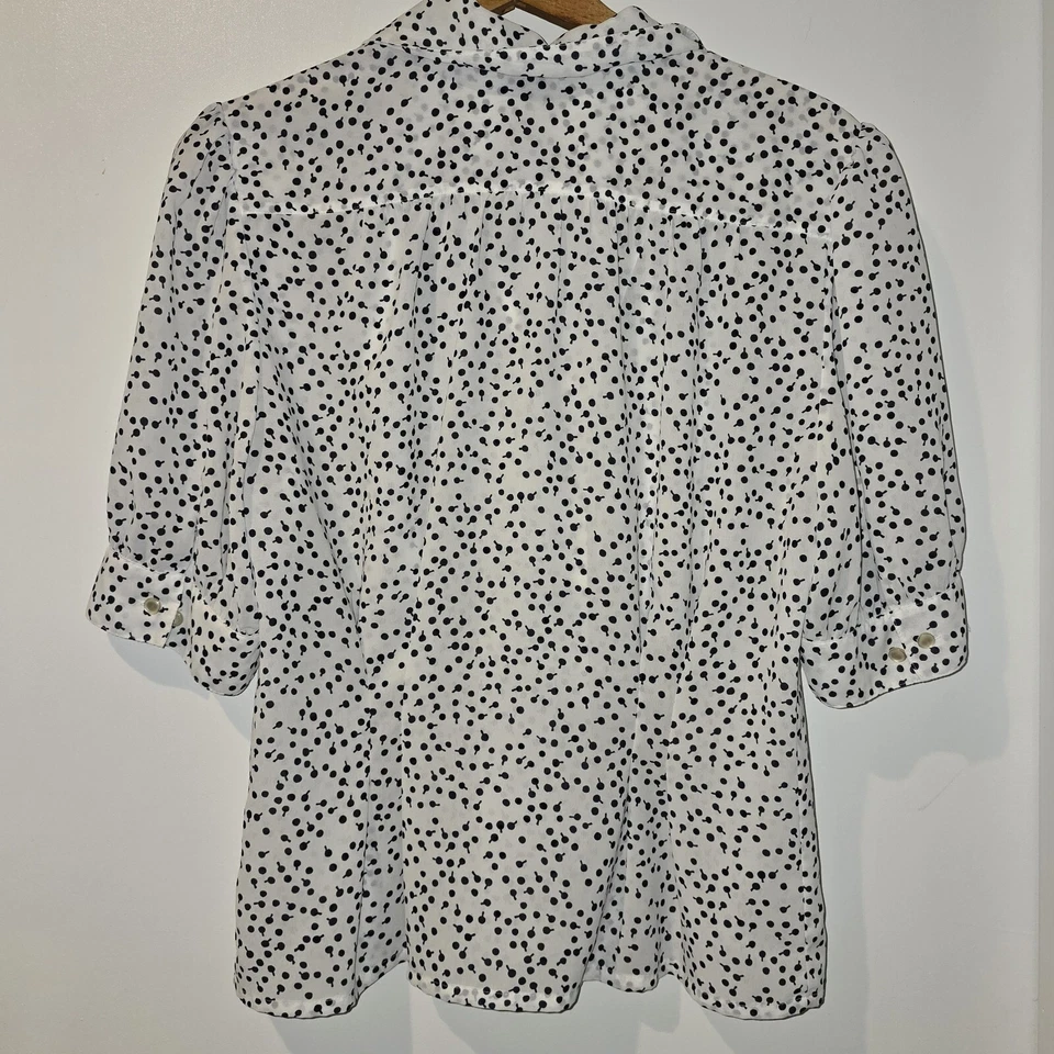 Blusa Josephine Elegante Lunares Botón Manga Larga Única Talla 12 Foto 2 de 3