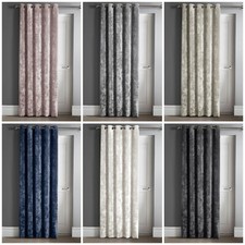 Luxury Crushed Velvet Eyelet Ring Top Eyelet Door Panel Curtain