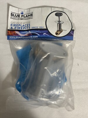 Blue Flame Fireplace/Firepit Straight Gas Valve Kit BF.S.PC.HD - Polished Chrome