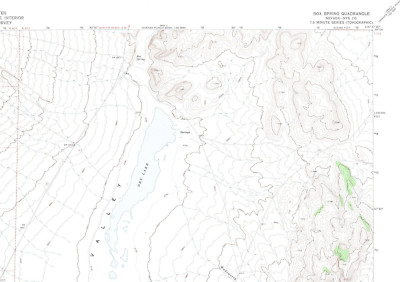 Box Spring, Nevada 1971 Vintage USGS Topo Map 7.5 Quadrangle Topographic