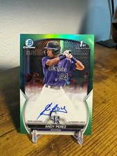 2023 Bowman Chrome - #CPA-APZ Andy Perez, Colorado Rockies - 1st Green /99