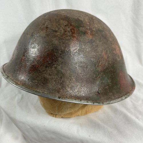 WWII British Mark iii Helmet Original Camo Painted D-day